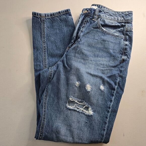 KanCan Jeans Women's 5 / 26 Blue Medium Wash HIgh Rise Ankle Distressed - Picture 8 of 16